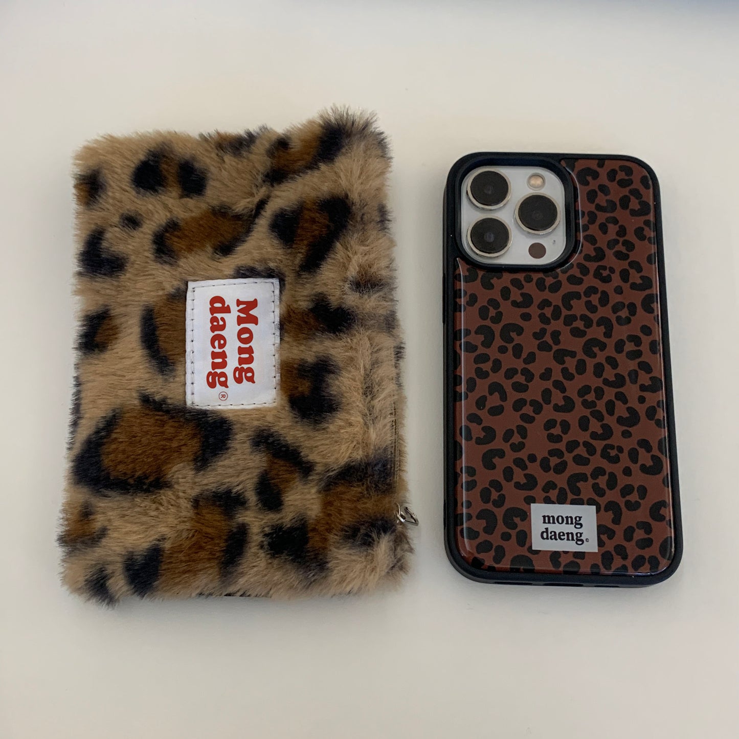 Mongdaeng Brown leopard iphone Case Brown Leopard Luxury TPU Case