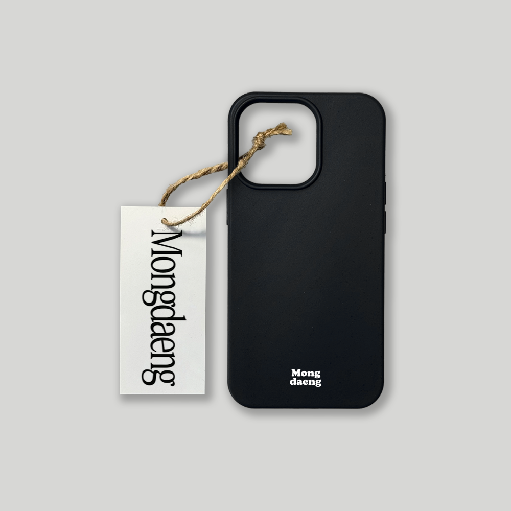 Mongdaeng Simple Color Case black Basic Leather PU Case