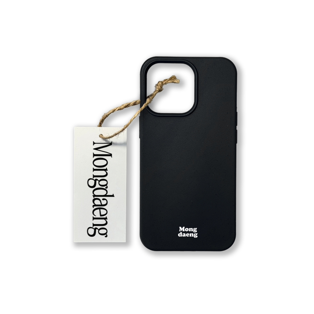 Mongdaeng Simple Color Case black Basic Leather PU Case