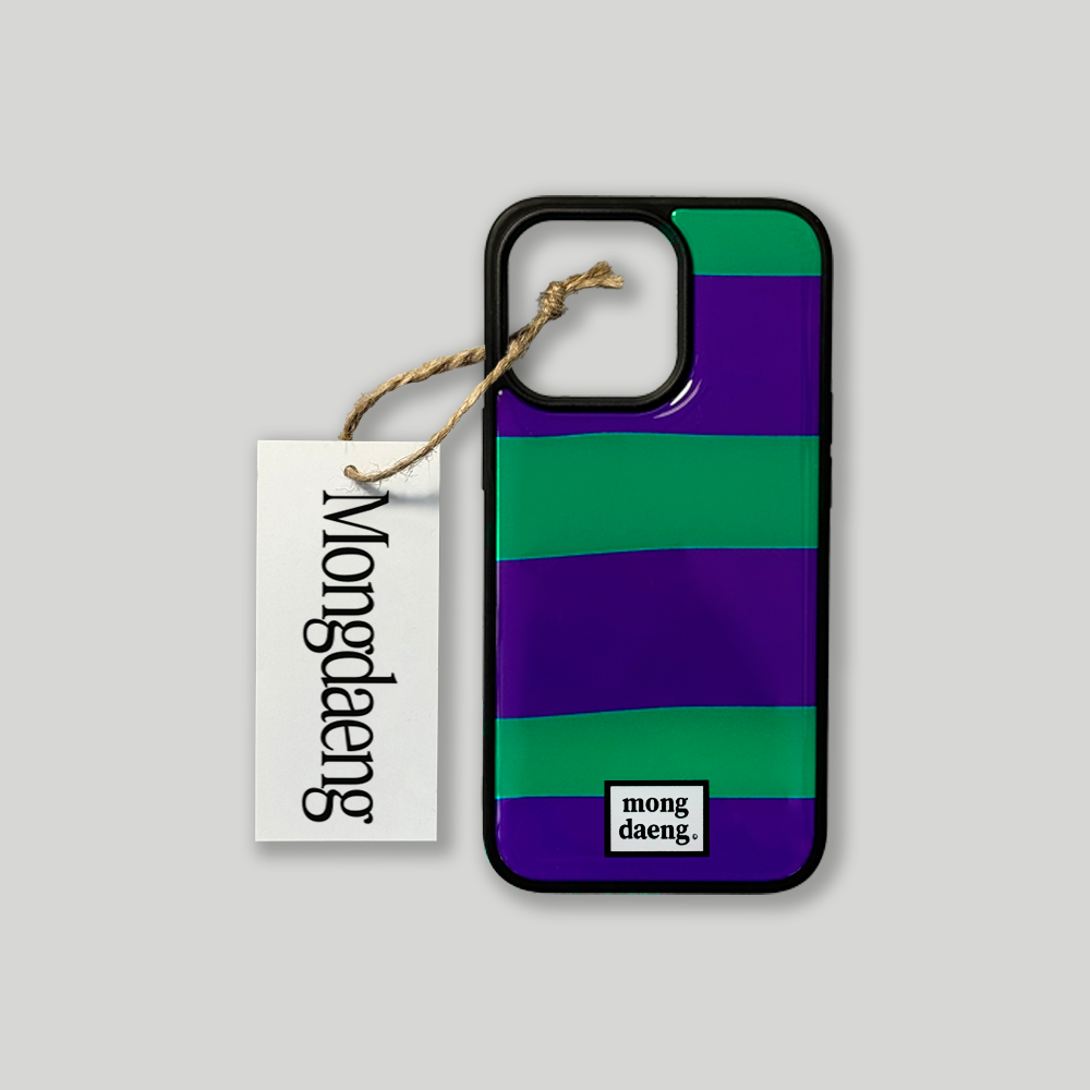 Mongdaeng Color Case Green&Purple Epoxy Bumper Case