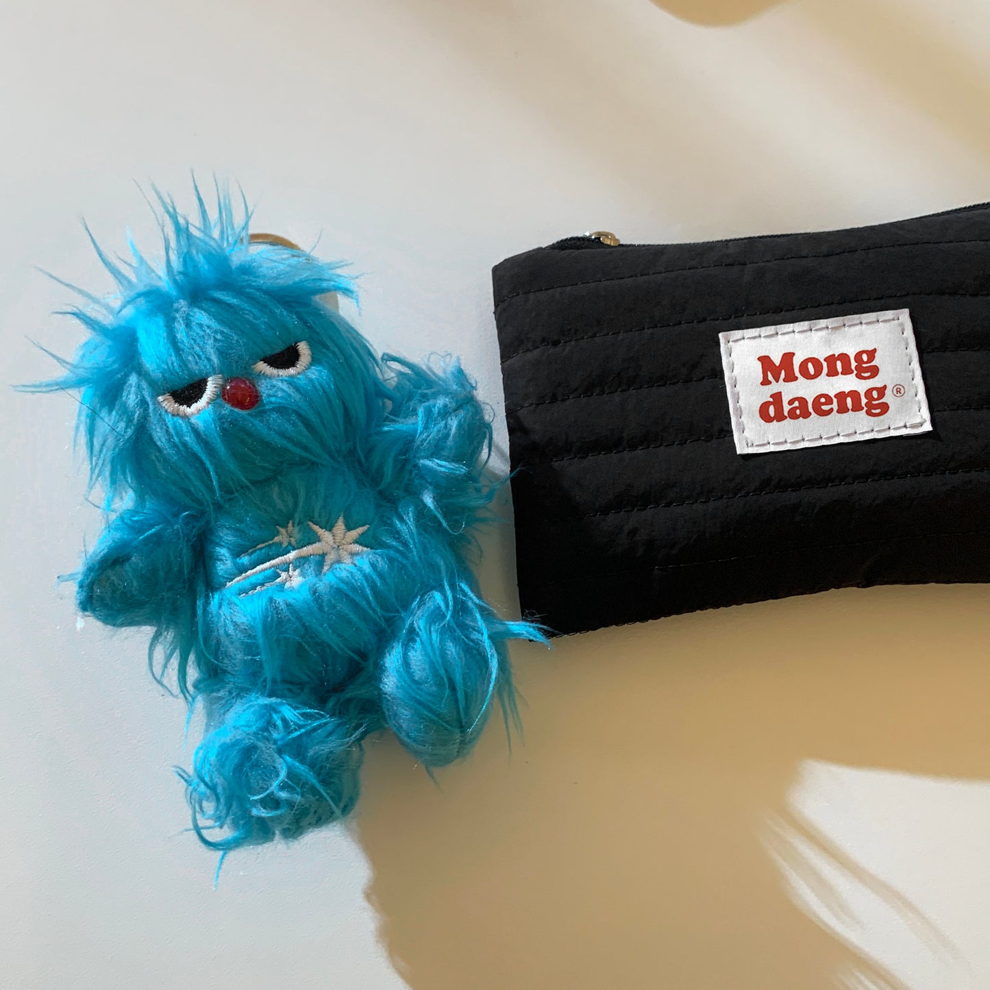Mongdaeng Basic Pouch (S size) Black Cream Card&Case -(2color)