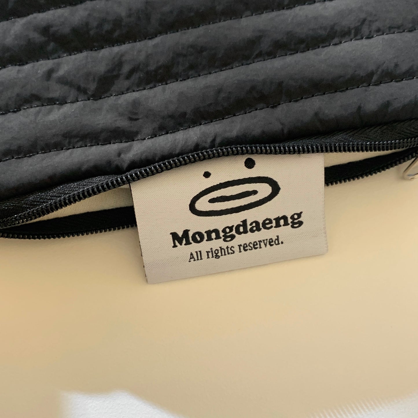 Mongdaeng Basic Pouch (S size) Black Cream Card&Case -(2color)