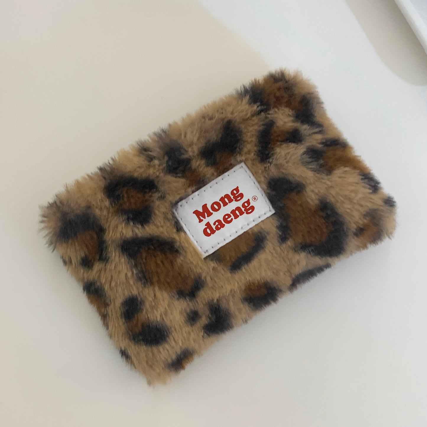 Mongdaeng leopard Pouch (S size) Brown Card&Case