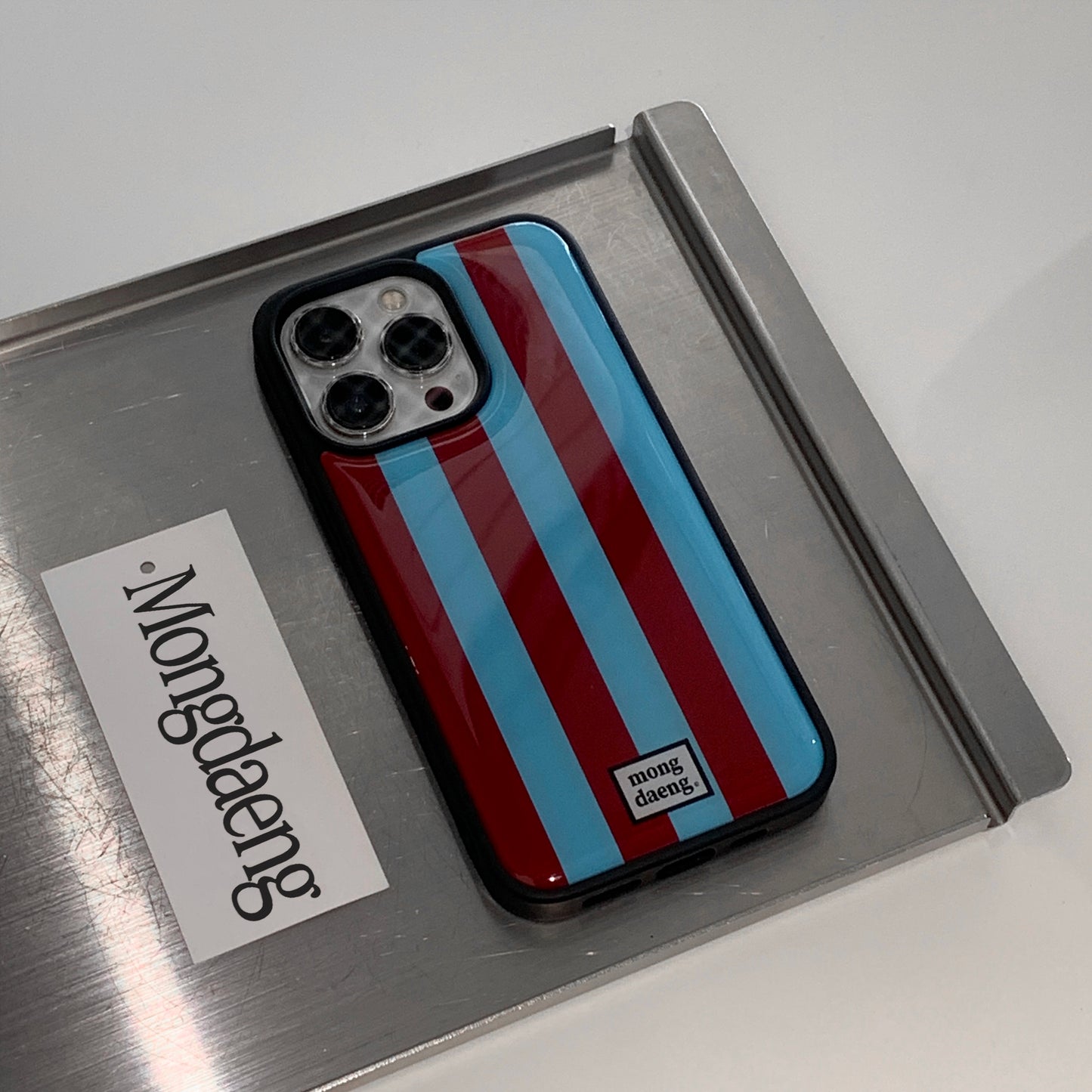 Mongdaeng BlueBrown Color Case Brown&Blue Epoxy Bumper Case