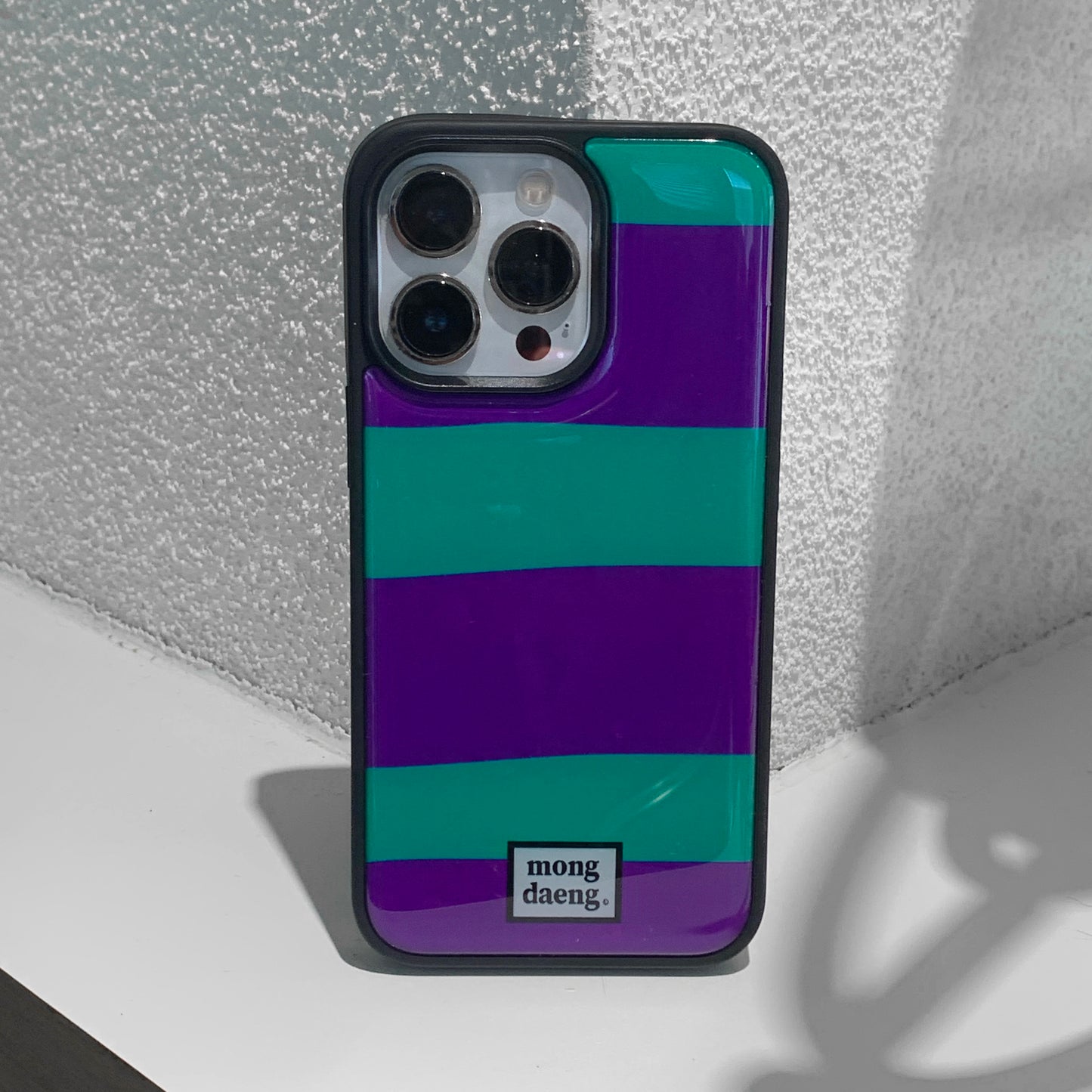 Mongdaeng Color Case Green&Purple Epoxy Bumper Case
