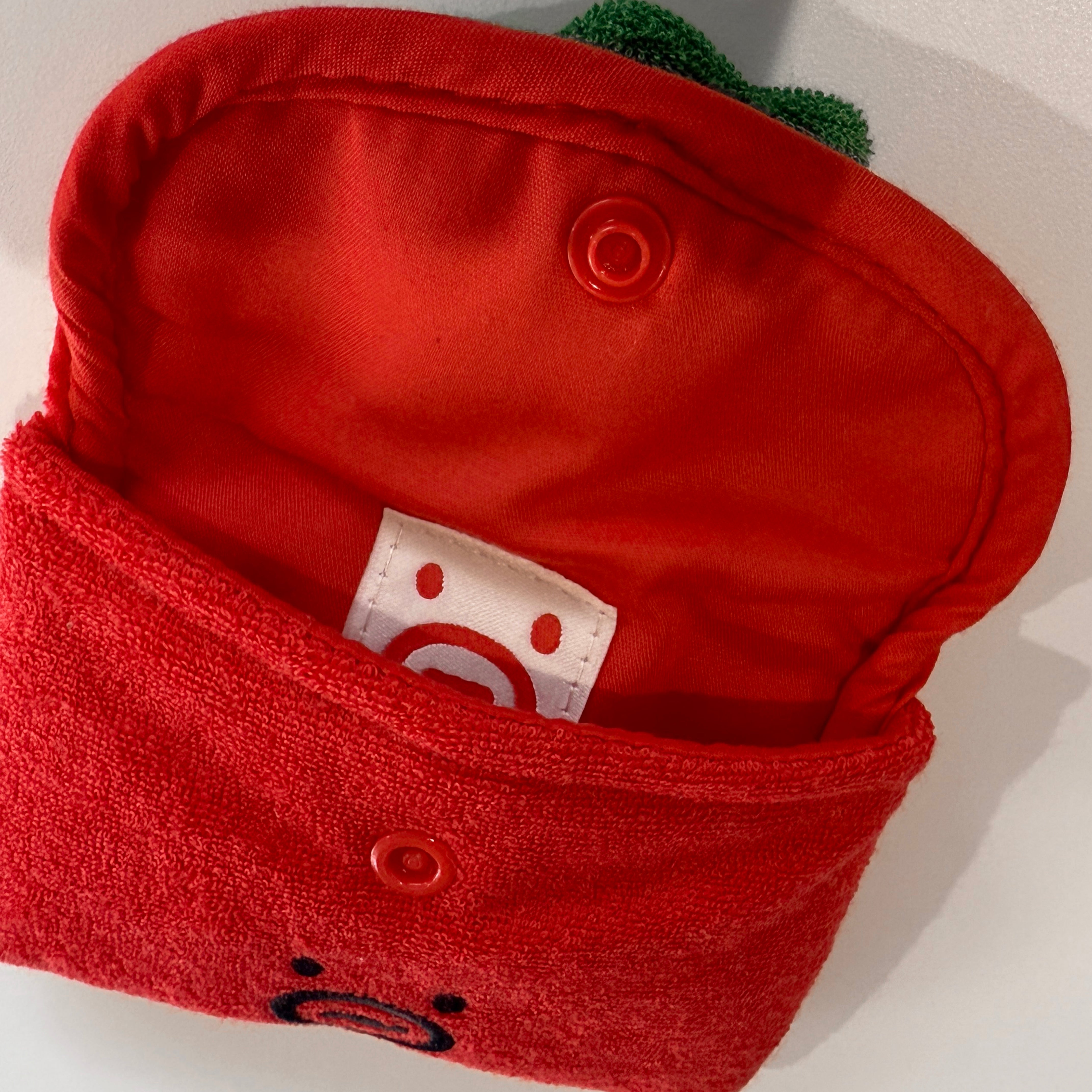 Mustache Red Tomathew Mini Button Pouch
