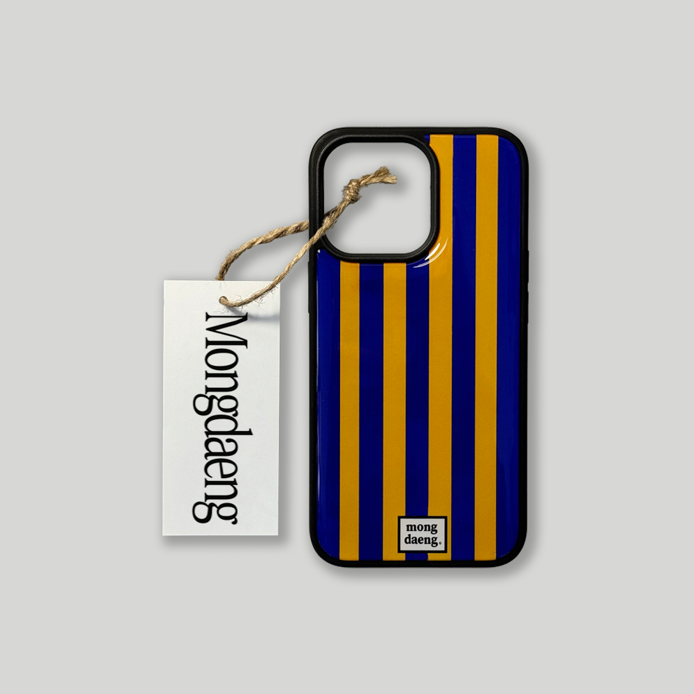 Mongdaeng Yellow Navy Color Case Navy&Yellow Epoxy Bumper Case