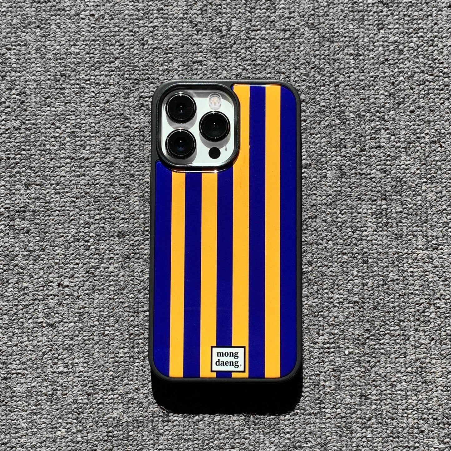 Mongdaeng Yellow Navy Color Case Navy&Yellow Epoxy Bumper Case