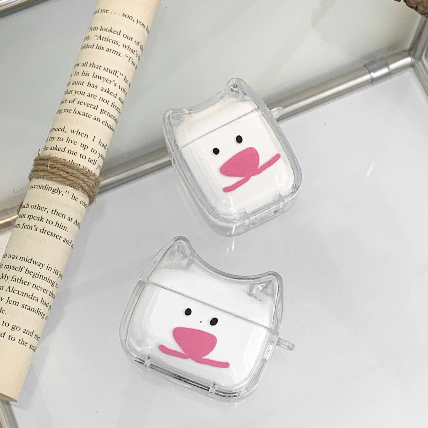 Mongdaeng Ggosoon Airpods case pink