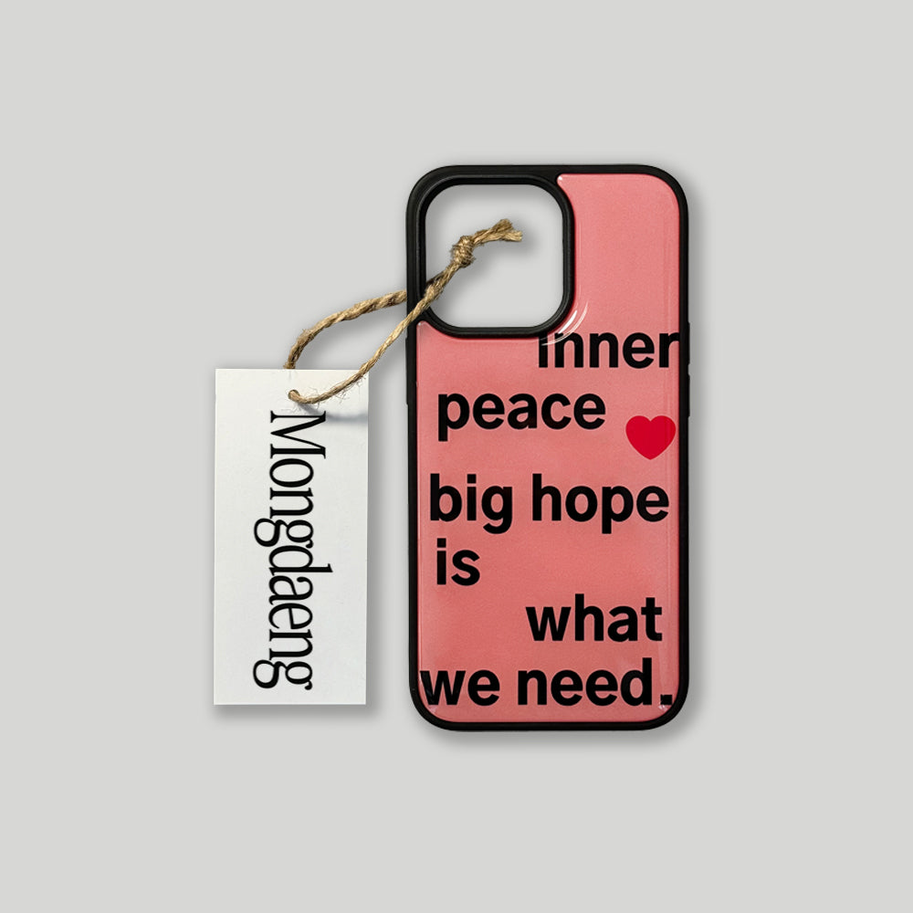 Mongdaeng Heart Peace Color Case [hope] Epoxy Bumper Case